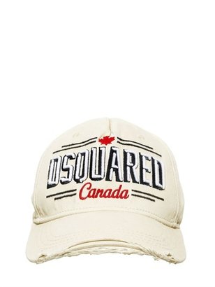 DSquared 1090 Dsquared2 - Destroyed Canvas Baseball Hat