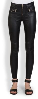 Givenchy Leather Zipper Leggings