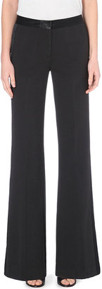MICHAEL Michael Kors Wide Tuxedo-Stripe Stretch-Crepe Trousers - for Women
