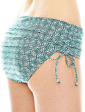 JCPenney a.n.a Geometric Print Banded Hipster Swim Bottoms
