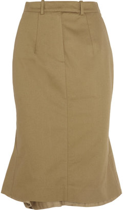 Alexander McQueen Cotton-twill skirt