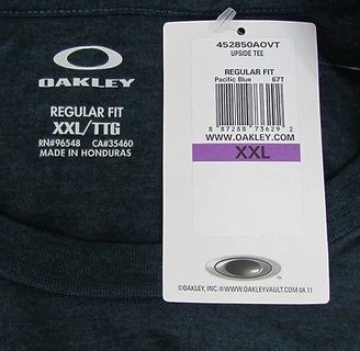 Oakley Men's Upside Regular Fit Tee T Shirt Pacific Blue S, M, L, XL, 2XL NEW