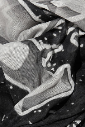 Karl Lagerfeld Paris Printed modal and silk-blend scarf
