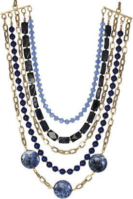 JCPenney FINE JEWELRY ROX by Alexa Blue Gemstone Multi-Chain Necklace