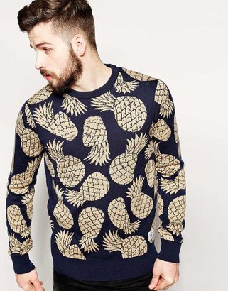 Bellfield Knitted Jumper With Pineapple Jacquard