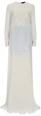 Marios Schwab Sequin Underlay Silk Gown