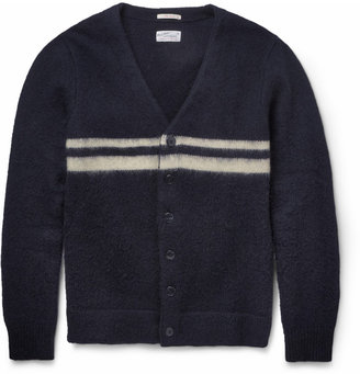 Gant Striped Wool and Mohair-Blend Cardigan