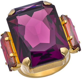 Janis Savitt Janis by Gold Amethyst and Red Crystal Cocktail Ring