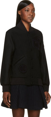 Opening Ceremony Black Wool Embroidered Tristan Varsity Jacket