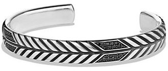 David Yurman Modern Chevron Cuff Bracelet with Black Diamonds