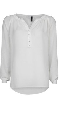 MANGO Textured asymmetric blouse