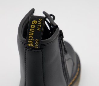 Dr. Martens Delaney Junior Lace Up Inside Zip Boots Black