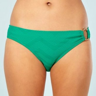 J by Jasper Conran Designer green zigzag textured bikini bottoms