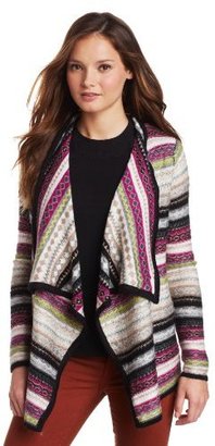 Design History Women's Stripe and Jacquard Cozy Sweater