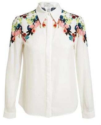 Erdem Floral Print Silk Shirt