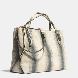 Coach The Large Borough Bag In Striped Embossed Leather