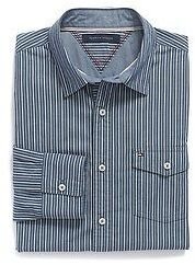 Tommy Hilfiger Men's Custom Fit Stripe Shirt