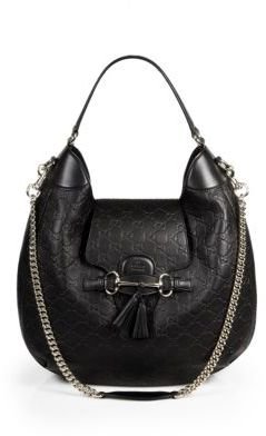 Gucci Emily Guccissima Leather Hobo Bag