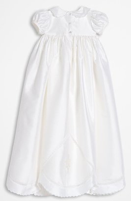 Little Things Mean a Lot Dupioni Silk Christening Gown
