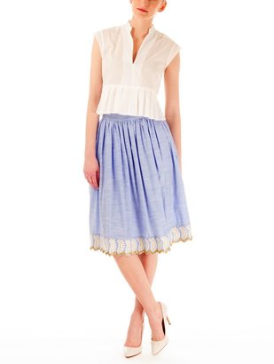 Suno Cinched Full Skirt