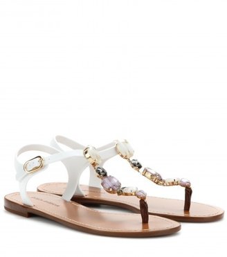 Dolce & Gabbana Embellished Rubber Sandals