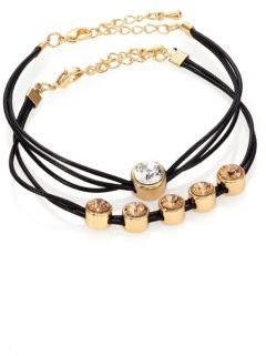 ABS by Allen Schwartz Jeweled Cord Bracelet Set