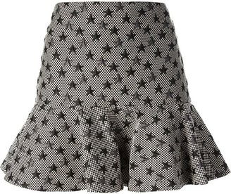RED Valentino star embroidered skirt