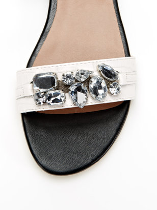 Sparkle Two-Piece Embellished Flat Sandal