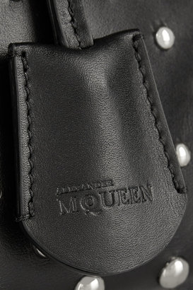 Alexander McQueen Padlock mini studded leather shoulder bag