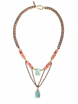 Vanessa Mooney Bara Necklace in Coral as seen on Ashley Tisdale