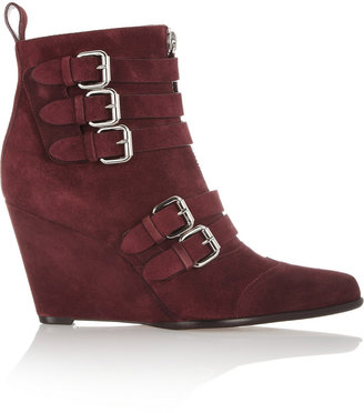 Tabitha Simmons Harley suede wedge ankle boots
