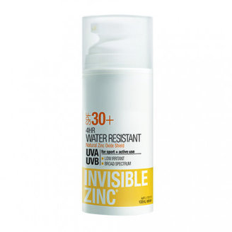Invisible Zinc 4 Hour Waterproof Sunscreen SPF30+ - 100ml Airless Pump