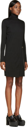 Calvin Klein Collection Black Wool Side-Cinched Pika Dress