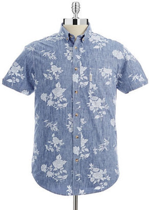 Ben Sherman Short Sleeve Reverse Floral Shirt --