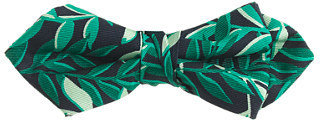 J.Crew Boys' silk bow tie in leafy print