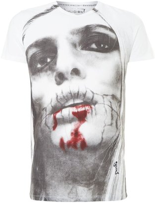 Religion Men's Girl with blood t shirt