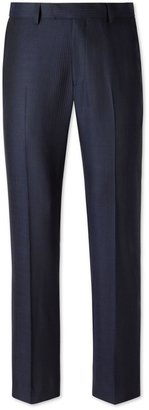 Charles Tyrwhitt Blue Portland fine stripe Slim fit business suit pants
