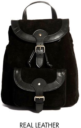 ASOS COLLECTION Leather Vintage Style Backpack