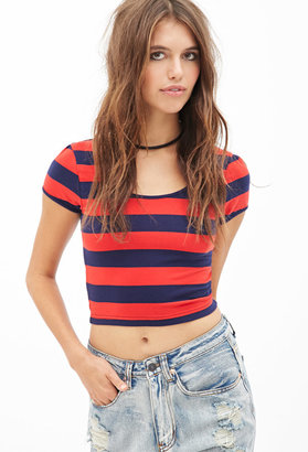 Forever 21 Forever21 Striped Crop Top