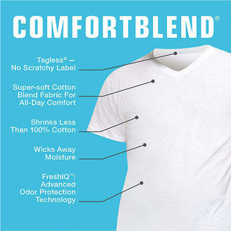 Hanes Men's ComfortBlend FreshIQ V-Neck Undershirt 4-Pack