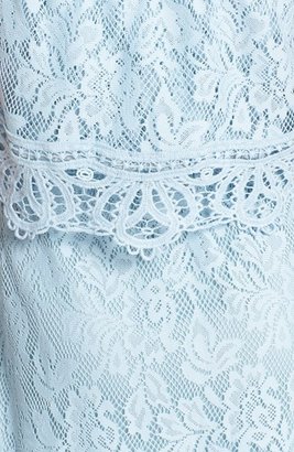 Socialite Crochet Trim Popover Lace Dress (Juniors)