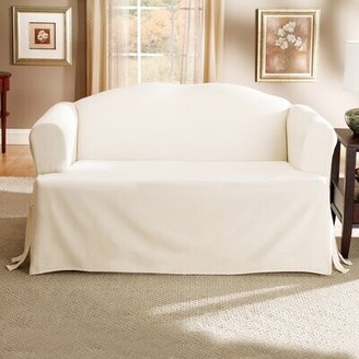 Sure Fit Cotton Duck T-Cushion Sofa Slipcover