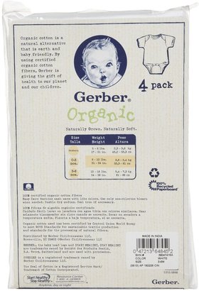Gerber 4PK White Onesie  - White--0-3 Months