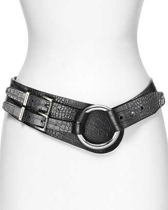 MICHAEL Michael Kors Belt - Large Ring Pull Back with Double Side