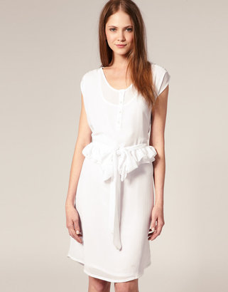 Borne by Elise Berger Georgette Dress With Frill Detail
