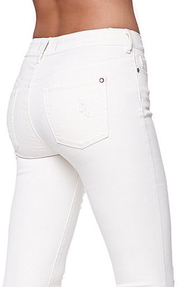 Bullhead Denim Co High Rise Skinniest Winter White Destroyed Jeans