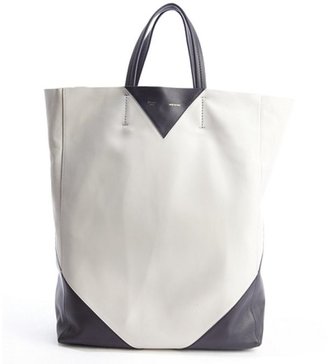 Celine cloud and navy and colorblock leather tote bag