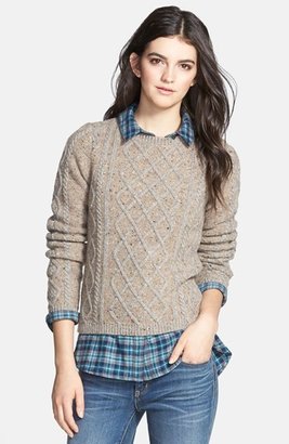 Hinge Speckle Cable Knit Sweater