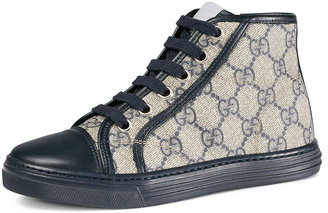 Gucci GG Supreme Canvas High-Top Sneakers, Toddler/Youth Sizes 10.5T- 2Y