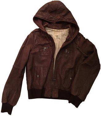 MICHAEL Michael Kors MICHAEL KORS Brown Leather Jacket